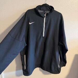 Nike Golf Black 1/4 Zip Pullover Jacket Size XXL